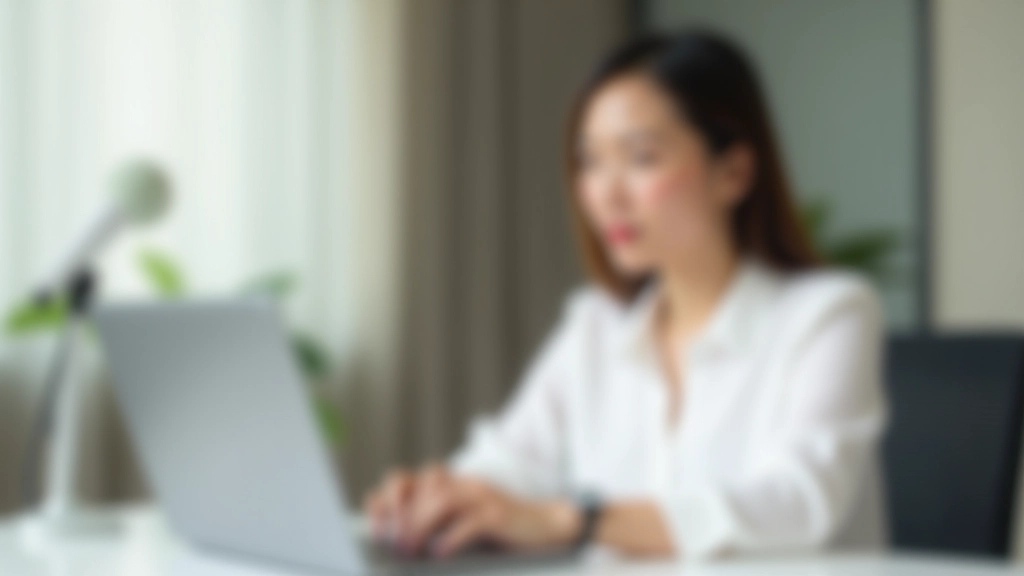 Woman presenting professionally during virtual video conference